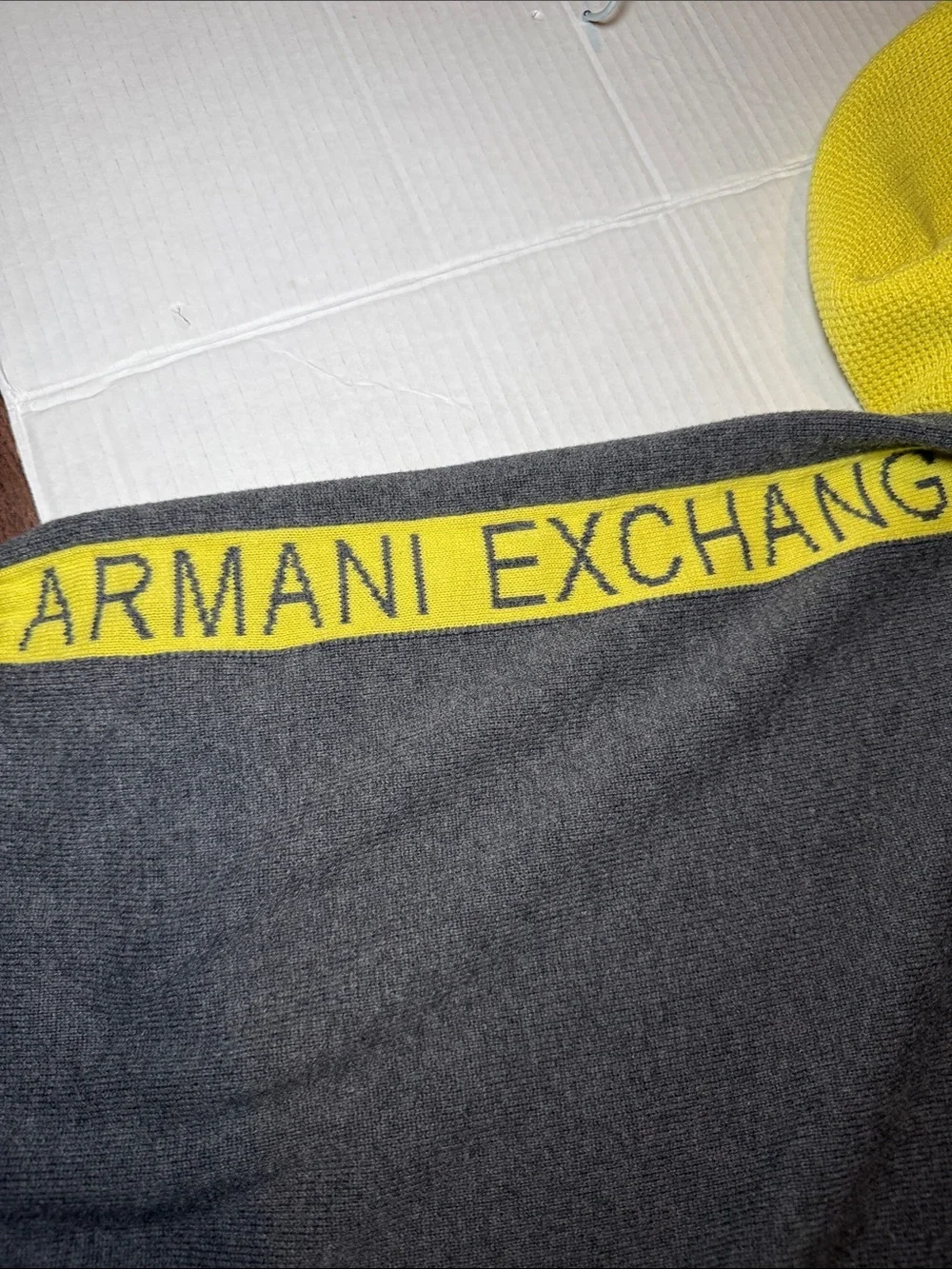 Armani Exchange AX Spellout Colorblock Half Zip Sweater Y2K Size Medium
